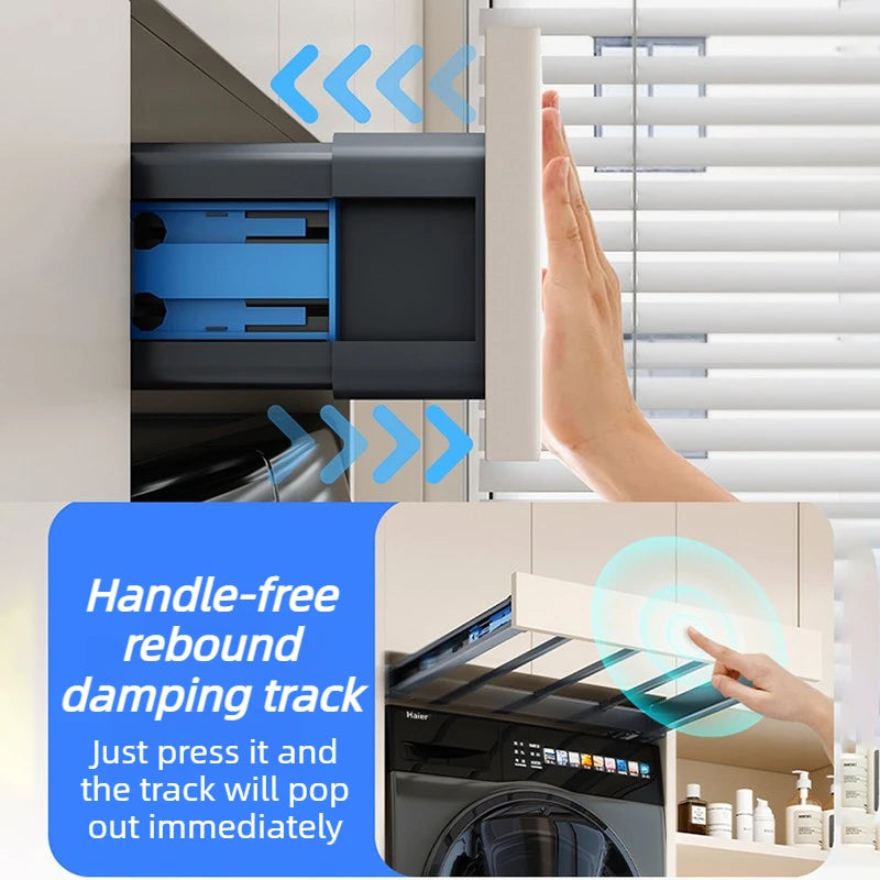 OEMG Retractable Pull Out Clothes Drying Rack For Balcony