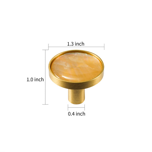 Dooroom Brass Furniture Handles Shell Simple Nordic Pastoral Wardrobe Dresser Knobs Cupboard Cabinet Drawer Round Colorful Pulls