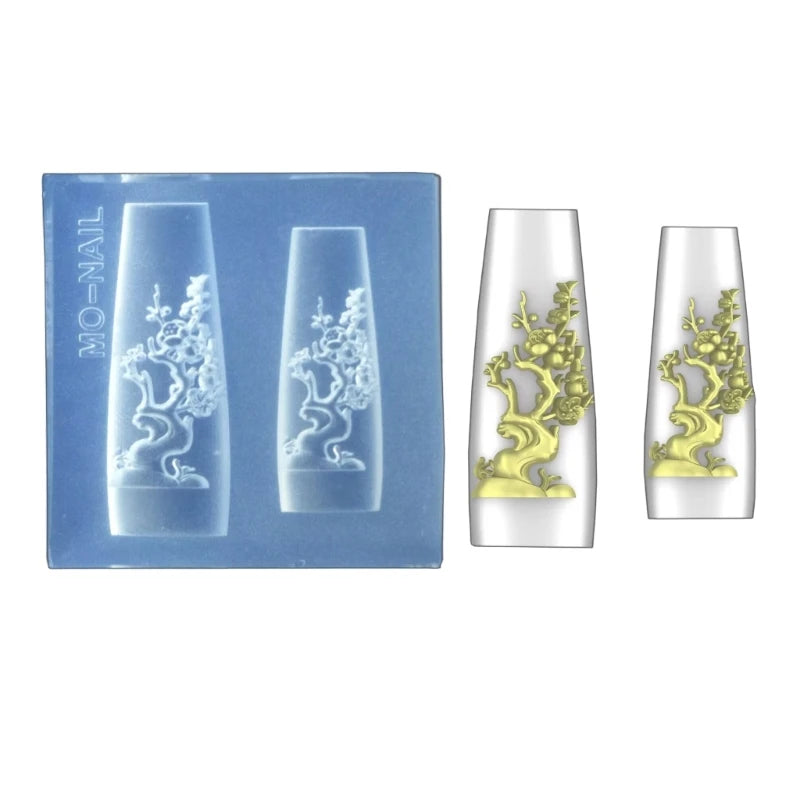 Butterfly- Embossing Silicone Mold Nail Art Carving Mold Suitable for Diy Nail Art Decor Supplies Nail Template Tool