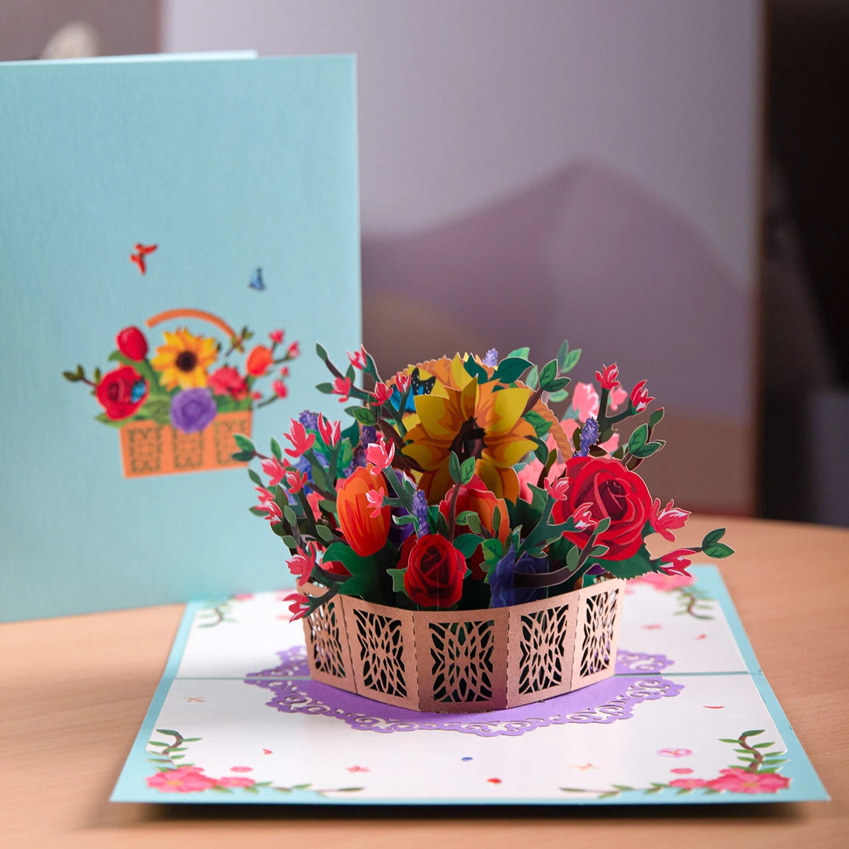 Magic Ants Pop Up Flower Card Flora 3D Greeting Card