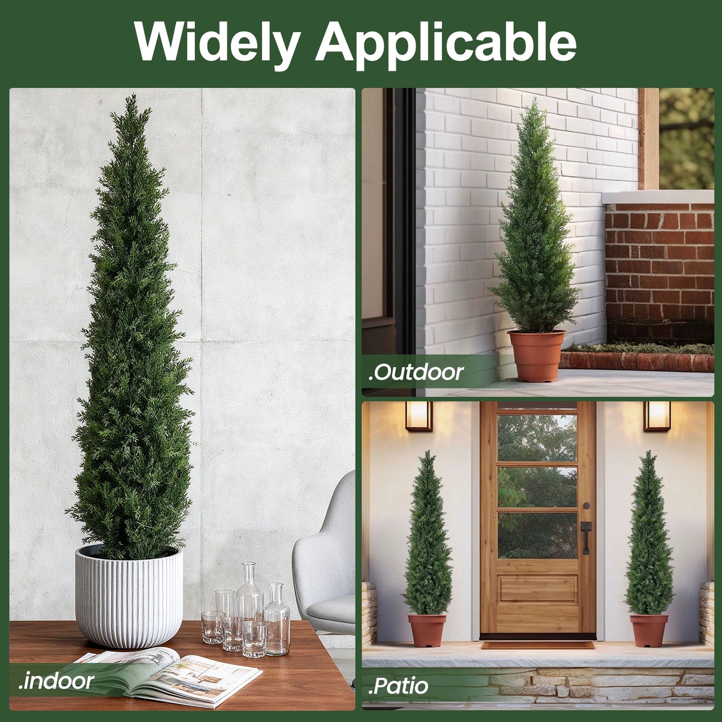 CN Guangdong Outdoor Artificial Cedar Trees For Front Porch Pair