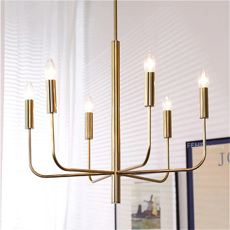 Modern Simple Candle LED Chandeliers Creative Designer Pendant Light Living Dining Room Indoor Decor Ceiling Lamp Factory Outlet