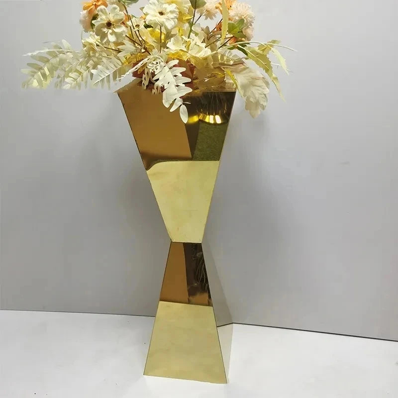 2/4/6/10pcs Stainless Steel Vases, Ideal Wedding Table Centerpieces & Party Decoration