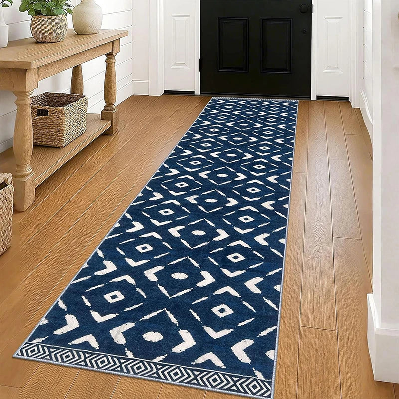 Runner Rug for Hallway Carpet Non-slip Floor Mats Soft Machine Washable Carpets Geometric Bohemian Corridor Home Decor Rugs