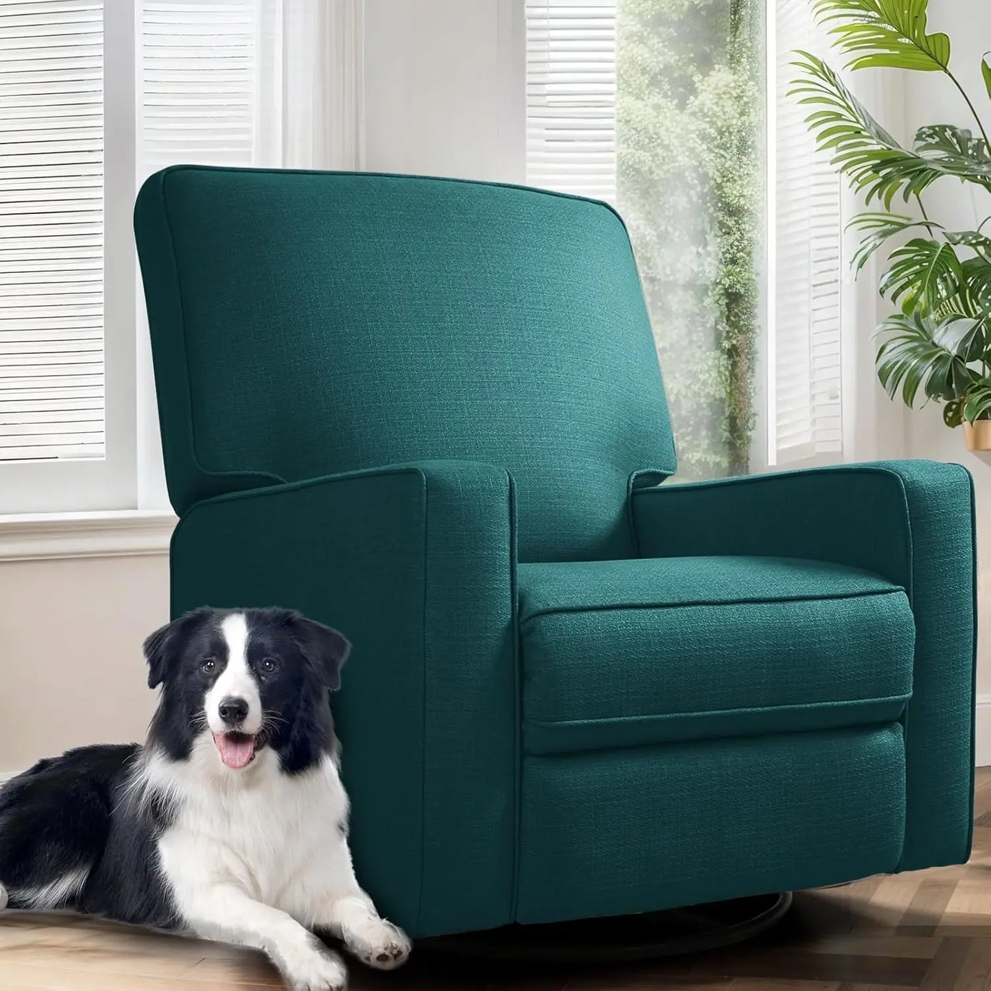 Manual Rocker Recliner Chair for Adults, High Back Glider with Deep Seat, Upholstered Fabric Armchair, Customized