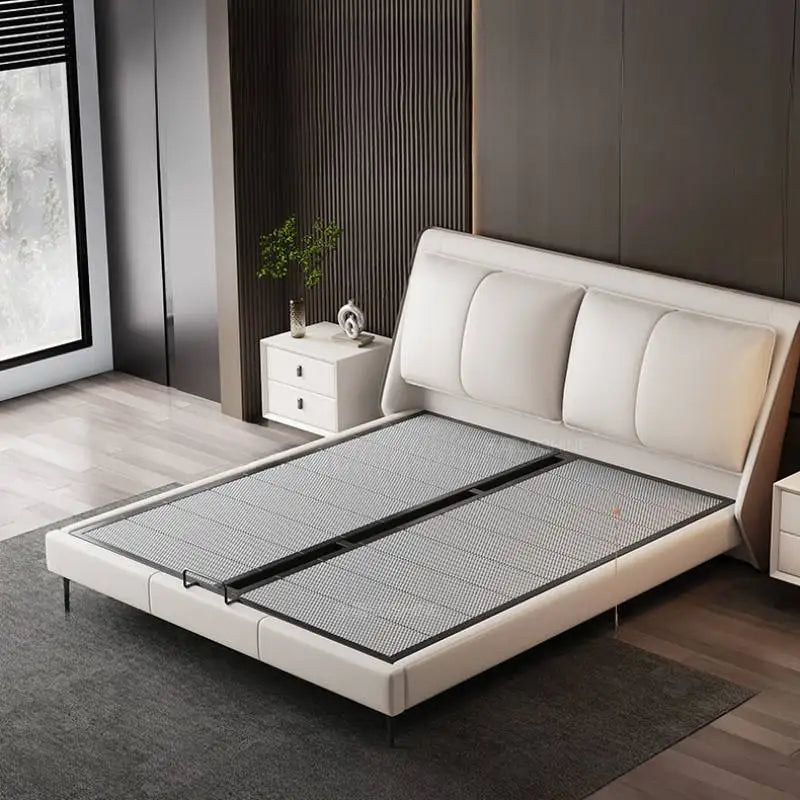 Elegant Storage Bed Frame Double King Size Modern Nightstands Twin Bed Frame Luxury Bedroom Cama Moderno Lujo Home Furniture