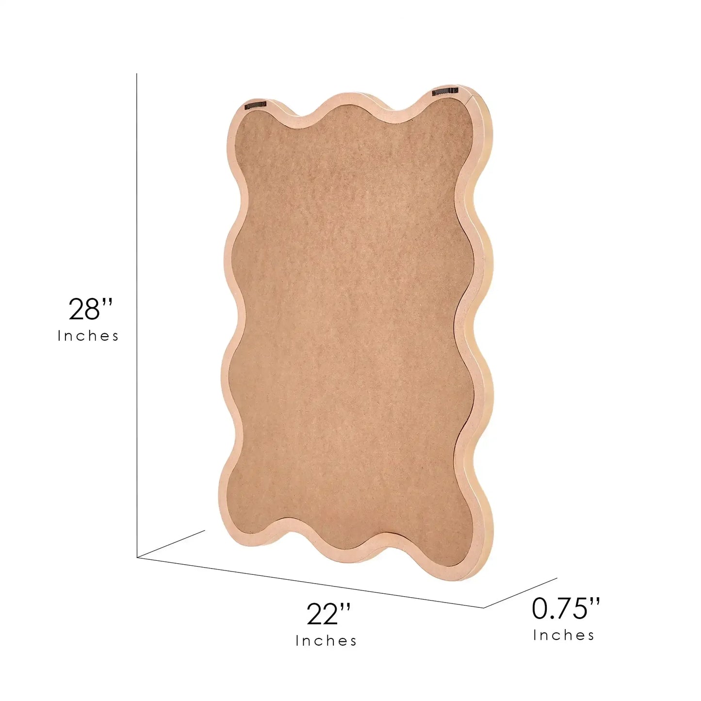 Luxury Gold Wavy Mirror｜Versatile Wall Mirror for Living Room & Bedroom, Easy Horizontal/Vertical Hanging