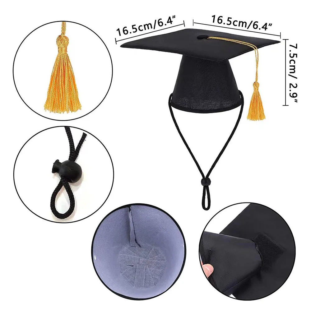 NONECN Pet Graduation Cap For Dogs Cats Tassel Hat