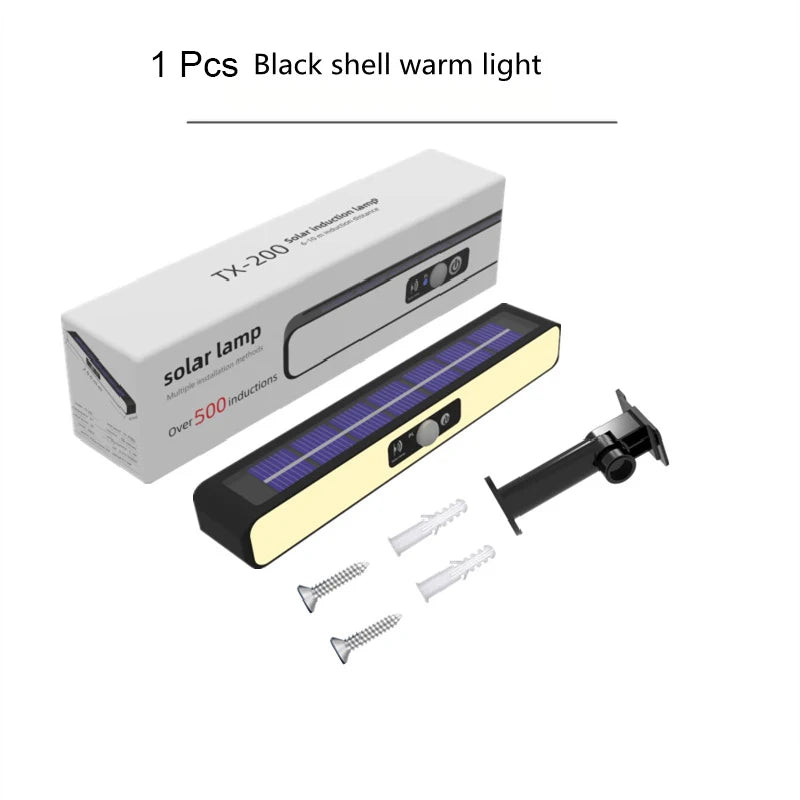 Clip On Solar Lights Outdoor IP65 Waterproof Garden Fence Street Lights Motion Sensor Portable Solar Powered Security Wall Light