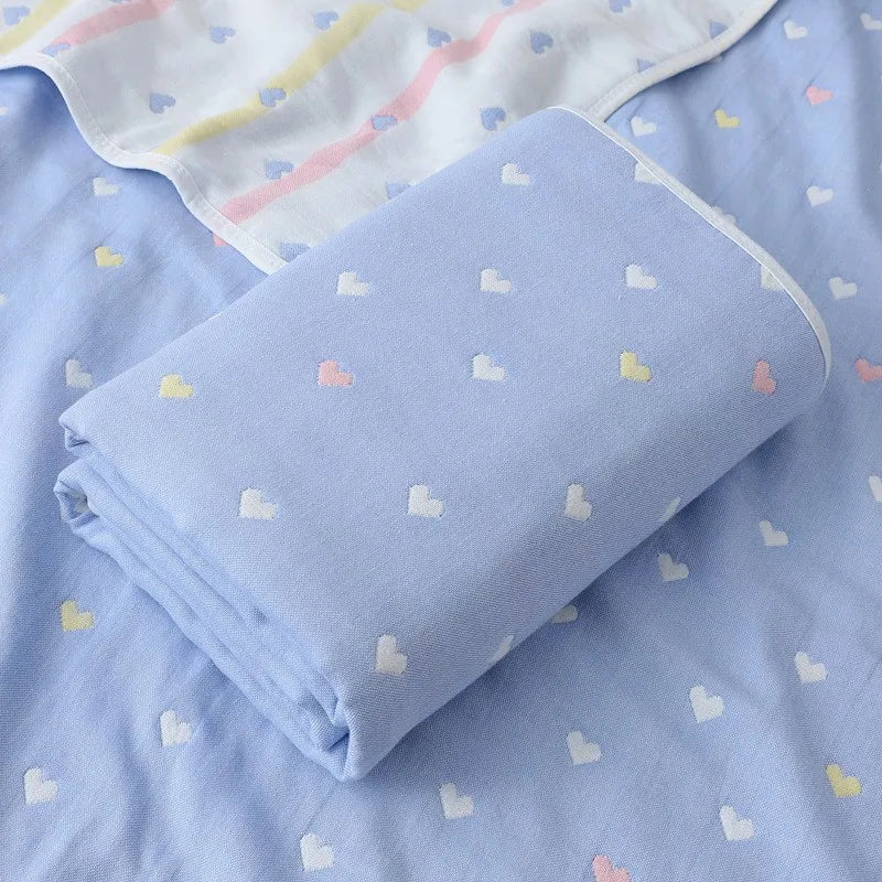 Muslin Baby Blankets Children 6 layers Gauze Cotton Soft Quilt Newborn Infant Swaddle Towel Kids Bath Towel 110*110cm