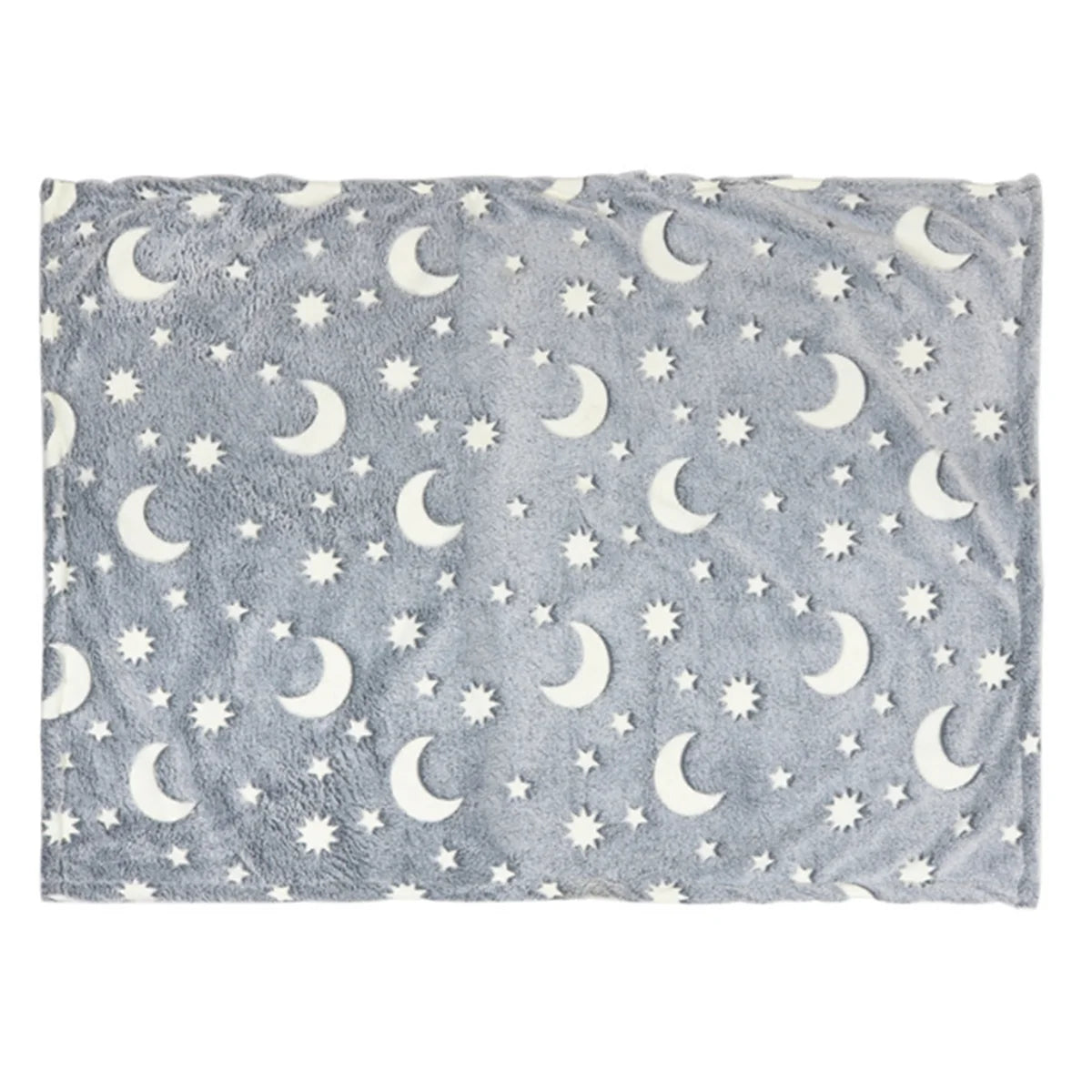 Star Moon Dog Throw Blanket Glow in The Dark, Pet Throw Blankets Luminous, Soft Plush Glow Throw Blankets for Dogs Puppy Cats