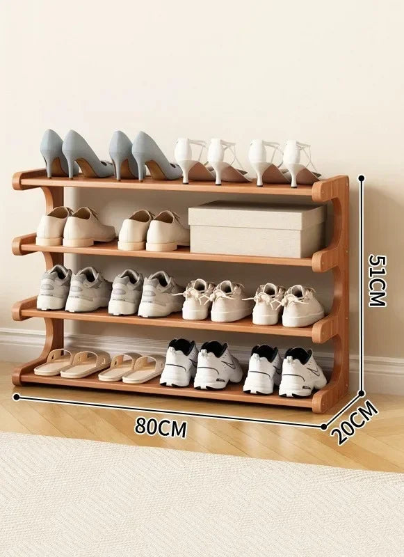 Simple shoe rack for household use, wooden storage at the entrance, multi-layer dormitory storage at the entrance, storage rack