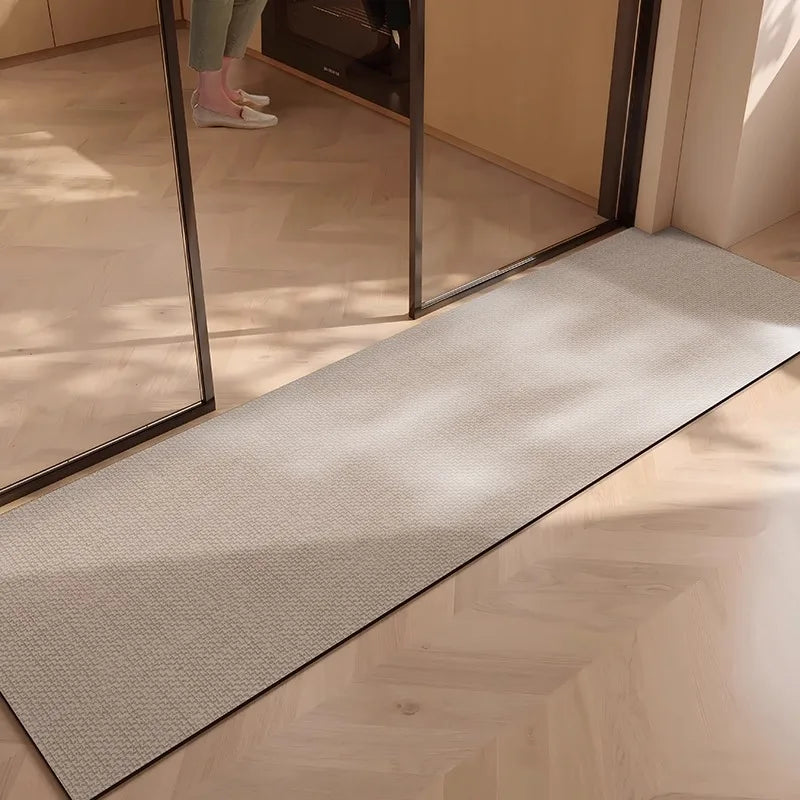 Kitchen Rug Waterproof Floor Mat Anti-slip Mats PVC Leather Carpet Black Carpets Minimalist Home Decor Rugs Alfombra De Cocina