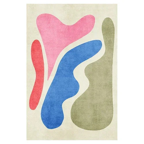 Facaishu Polyester Living Room Rug Cartoon Pattern Carpet