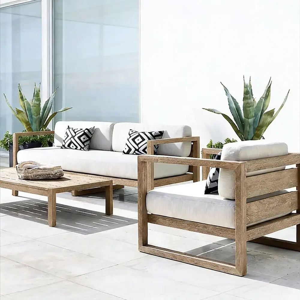 Modern Luxury 4-6 Person Aluminum Patio Coffee Set Sofa Coffee Table Combinatio Sectional Garden Sofas & Corner Sofa for Villas