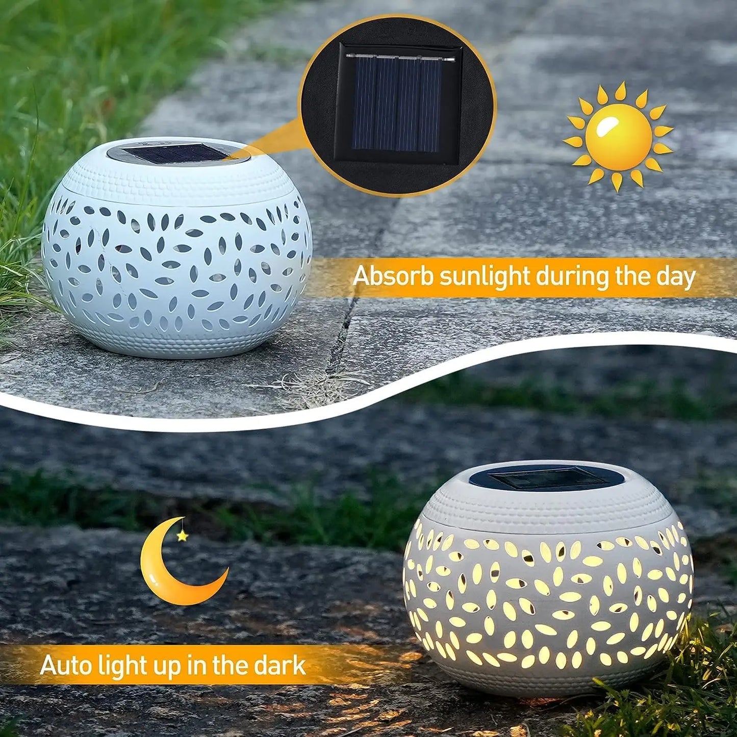 Solar Table Light Outdoor LED Lantern For Patio Garden