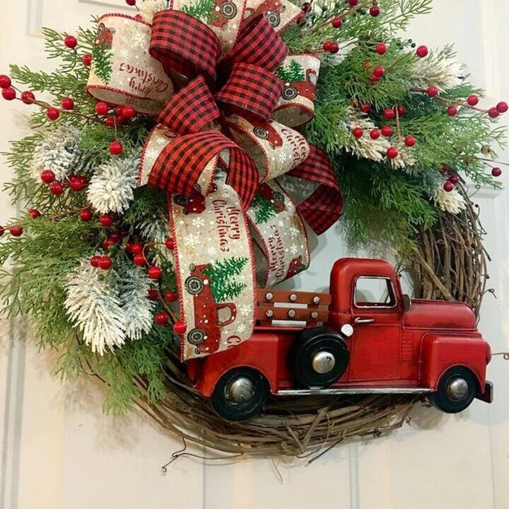 FZCSPEED Christmas Wreath for Front Door Christmas Collection Wreaths Artificial Festival Decor for Indoor Outdoor Wall Window