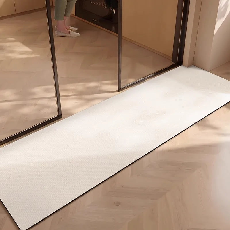 Kitchen Rug Waterproof Floor Mat Anti-slip Mats PVC Leather Carpet Black Carpets Minimalist Home Decor Rugs Alfombra De Cocina