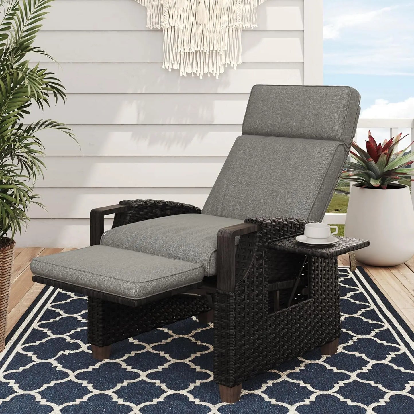 Grand Patio Outdoor Recliner With Adjustable Back Support