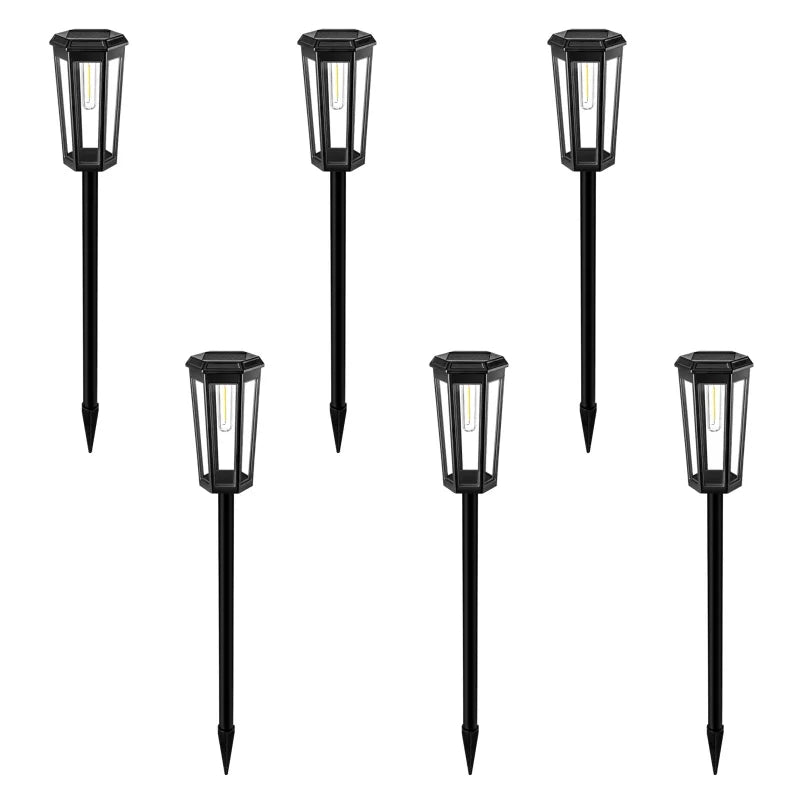 1/4/6 Pack Solar Pathway Lights Outdoor Solar Lights IP65 Waterproof Garden Lights Outdoor Landscape Lamps for Lawns Patio Yard