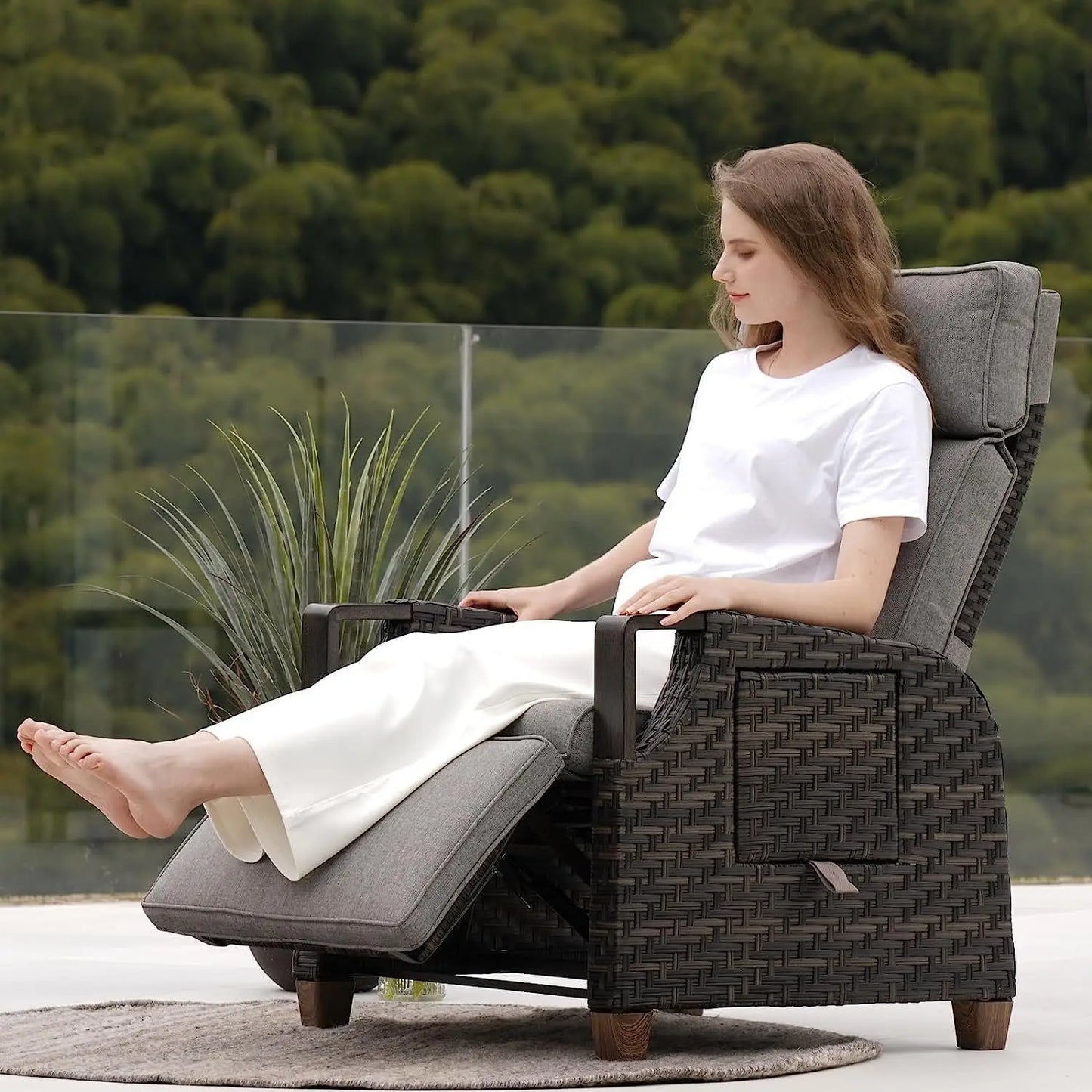 Grand Patio Outdoor Recliner With Adjustable Back Support