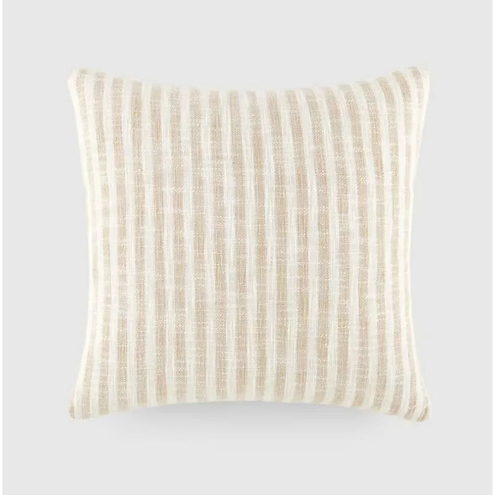 Yarn-Dyed Cotton Decor 20 in. x 20 in. Throw Pillow; The removable cover, equipped with a hidden zipper closure