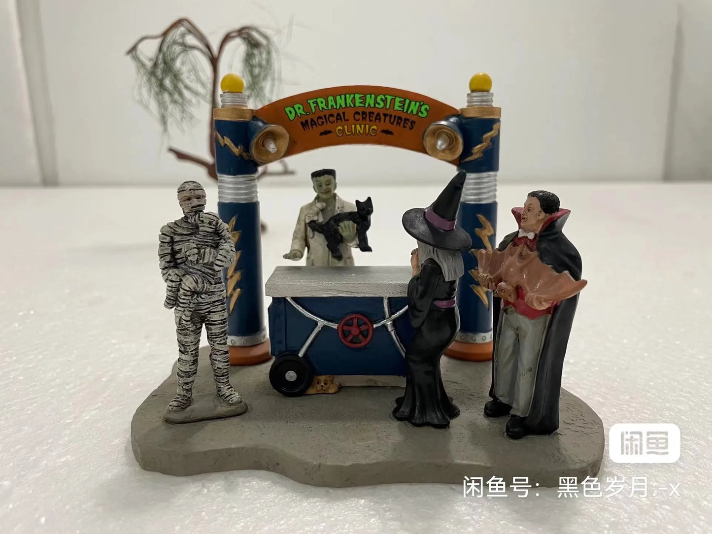 Halloween Decor Creative Halloween Scene Resin Ornaments Ghost Taking Pictures Figurine Garden Ornaments Home Decor Accessories
