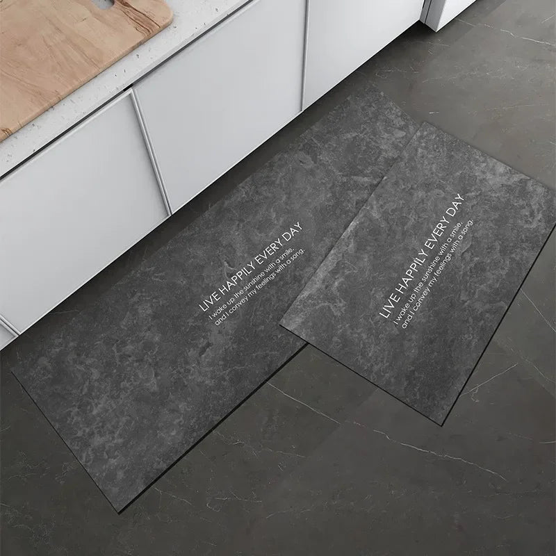 Carpet for Kitchen Floor Mat Marble Leather Waterproof Oil-proof Rug Non-slip Area Rugs Home Decor Alfombra Vinilicas Cocina