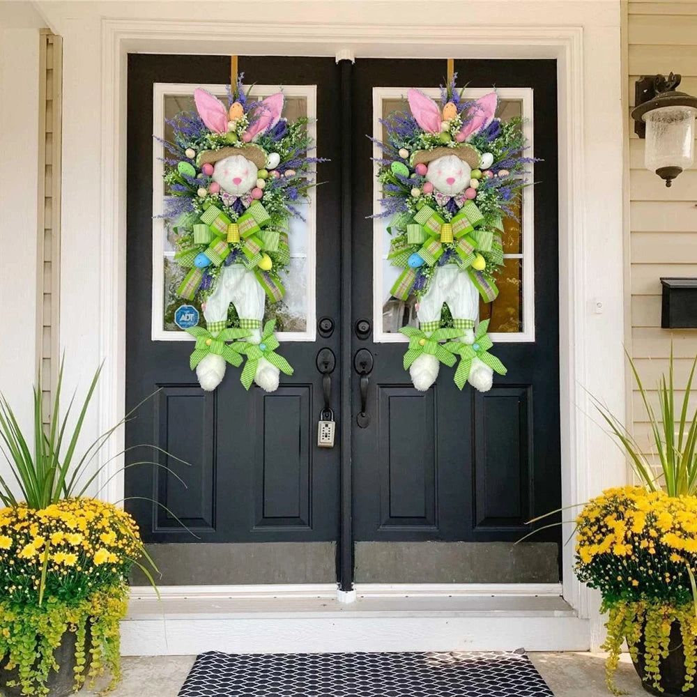 Easter Bunny Wreath For Wall And Garden Decor Indoor Outdoor