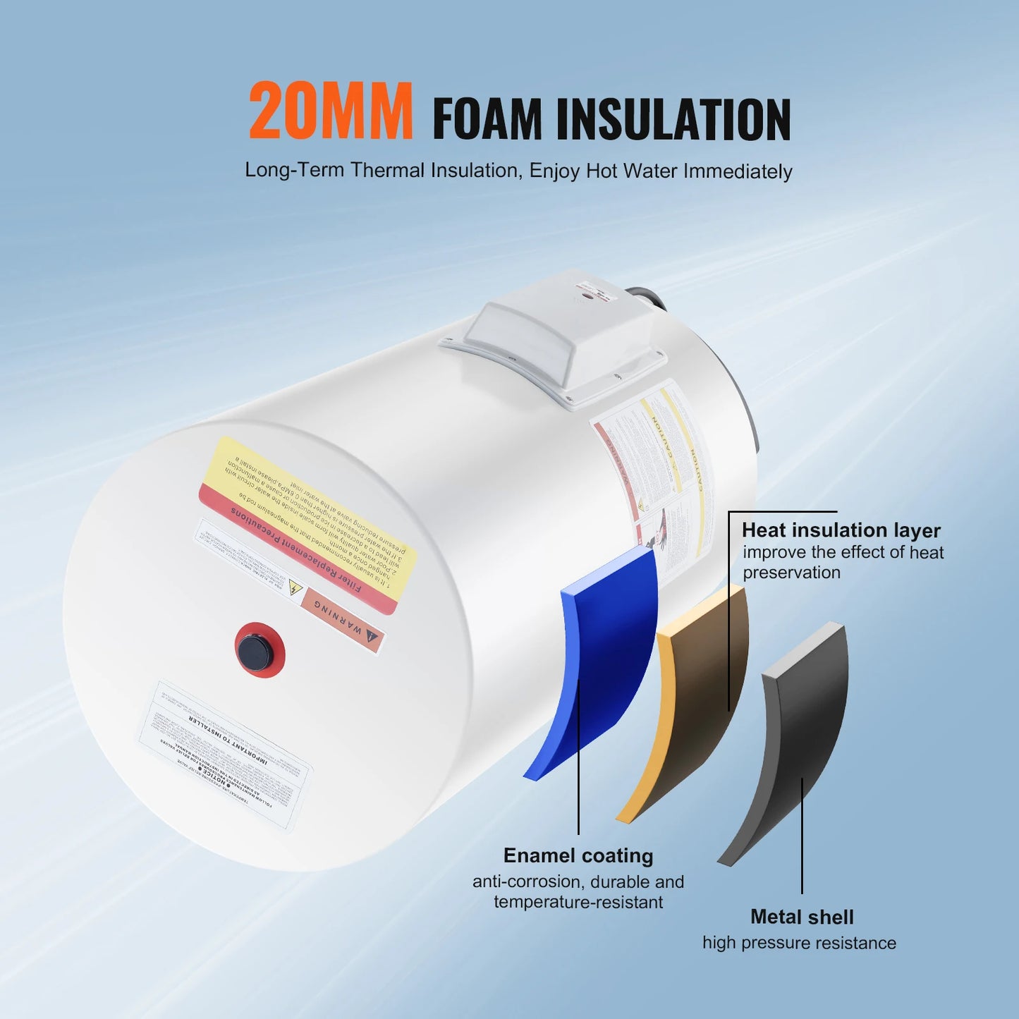 SucceBuy Electric Tankless Water Heater LED Display IPX4