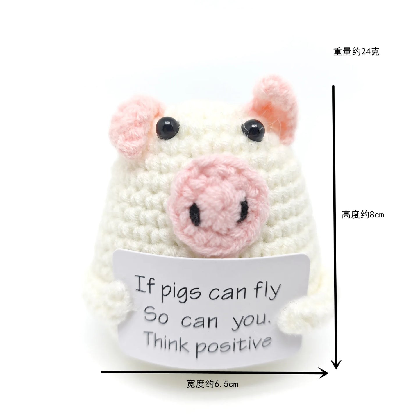Positive Crochet Animals Christmas Birthday Gifts for Women Men Emotional Mom Dad Daughter Sister Friend Desk Home Fall Decor