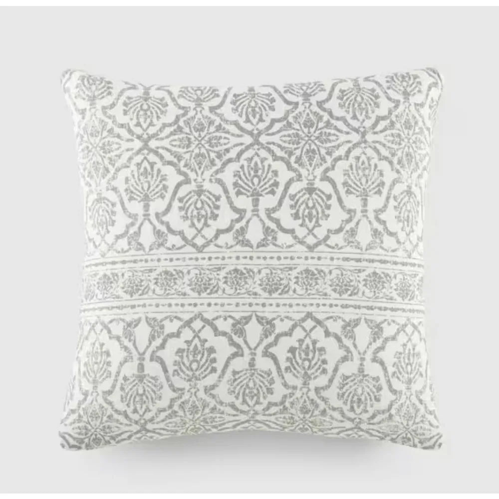 Antique Floral Natural Elegant Patterns Cotton 20 in. x 20 in. Decor Throw Pillow