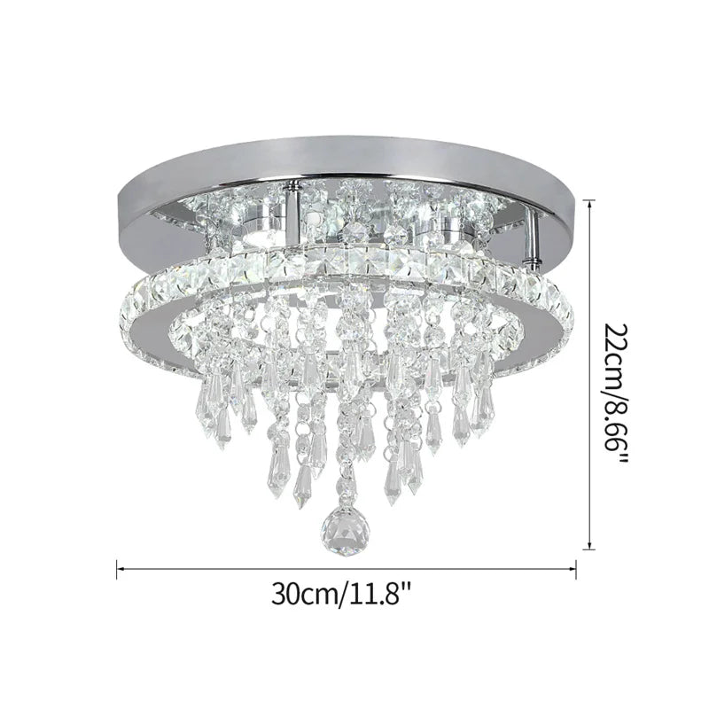 Modern Led Chandelier K9 Crystal Ceiling Lamp Fixture Bedroom Living Dining Room Pendant Light Lustres Home Decor Plafonnier Lum