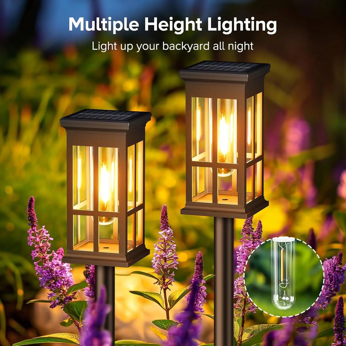 KPSTEK Solar Pathway Lights LED Outdoor Garden Lighting