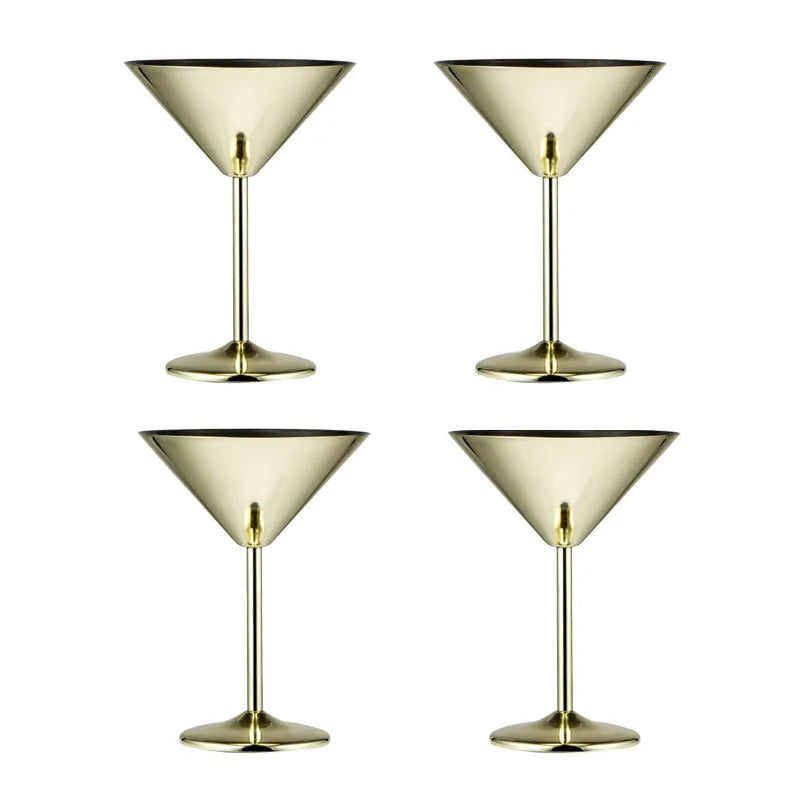 304 Stainless Steel Martini Glasses Set For Bar And Events