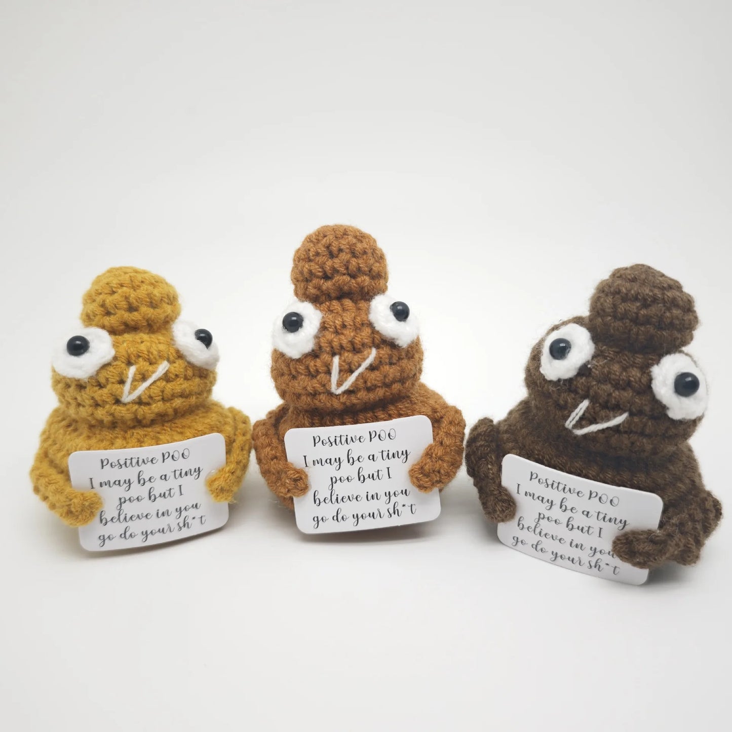 Positive Crochet Animals Christmas Birthday Gifts for Women Men Emotional Mom Dad Daughter Sister Friend Desk Home Fall Decor