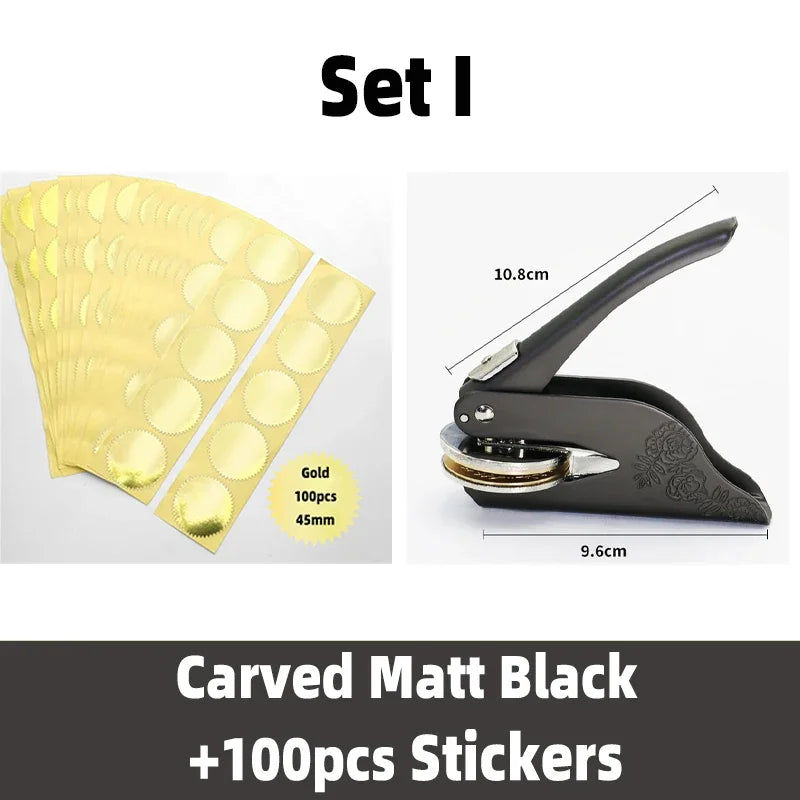 Logo Custom Seal Handheld Embosser Stamp for Diplomas and Awards