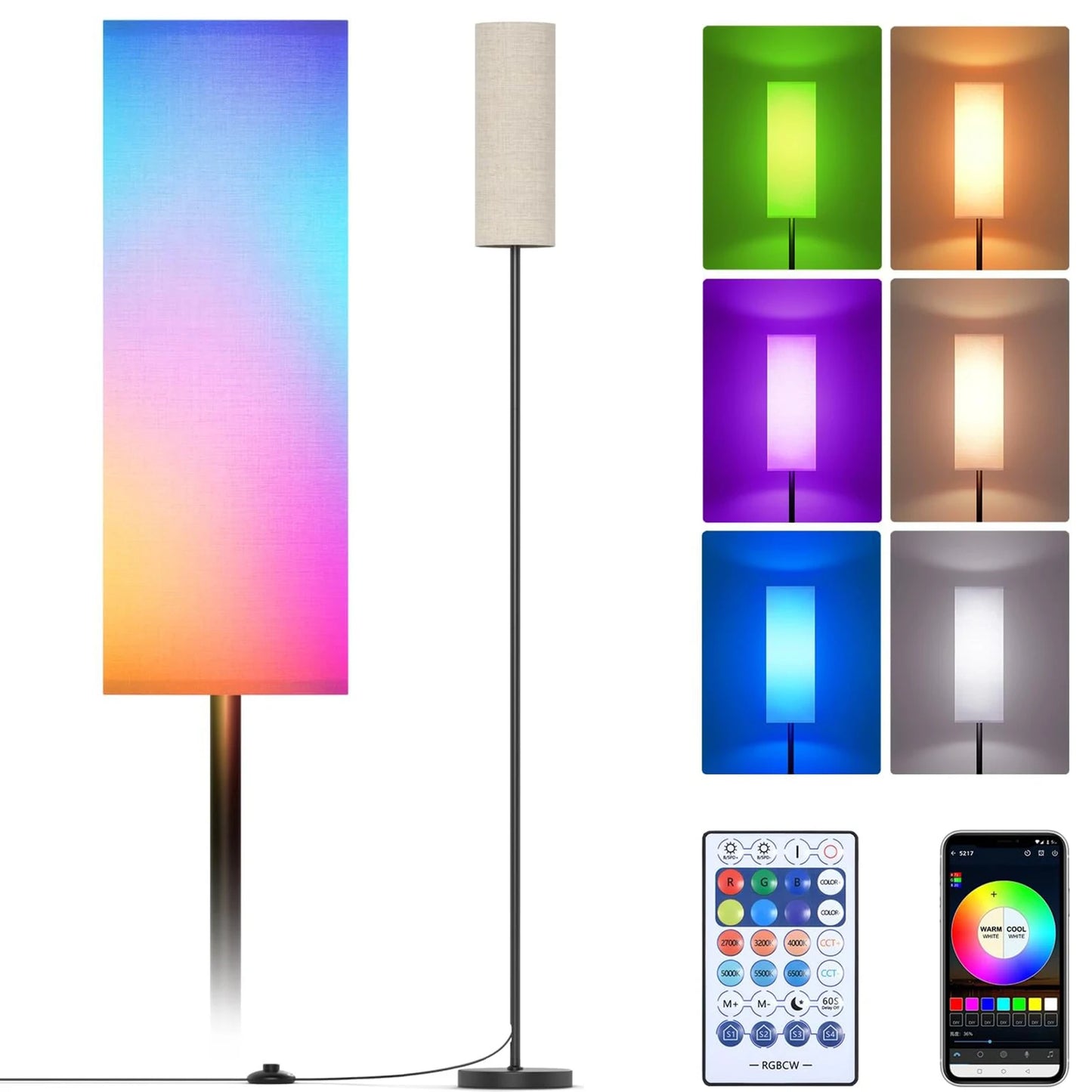 Modern Floor Lamp Standing Light for Bedroom and Living Room