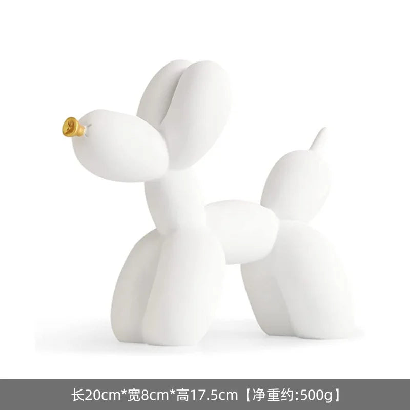 Whimsical Water-Transfer Balloon Dog Sculpture-Dazzling Graffiti Art Decor for Living Room/Entryway,Vibrant TV Stand Centerpiece