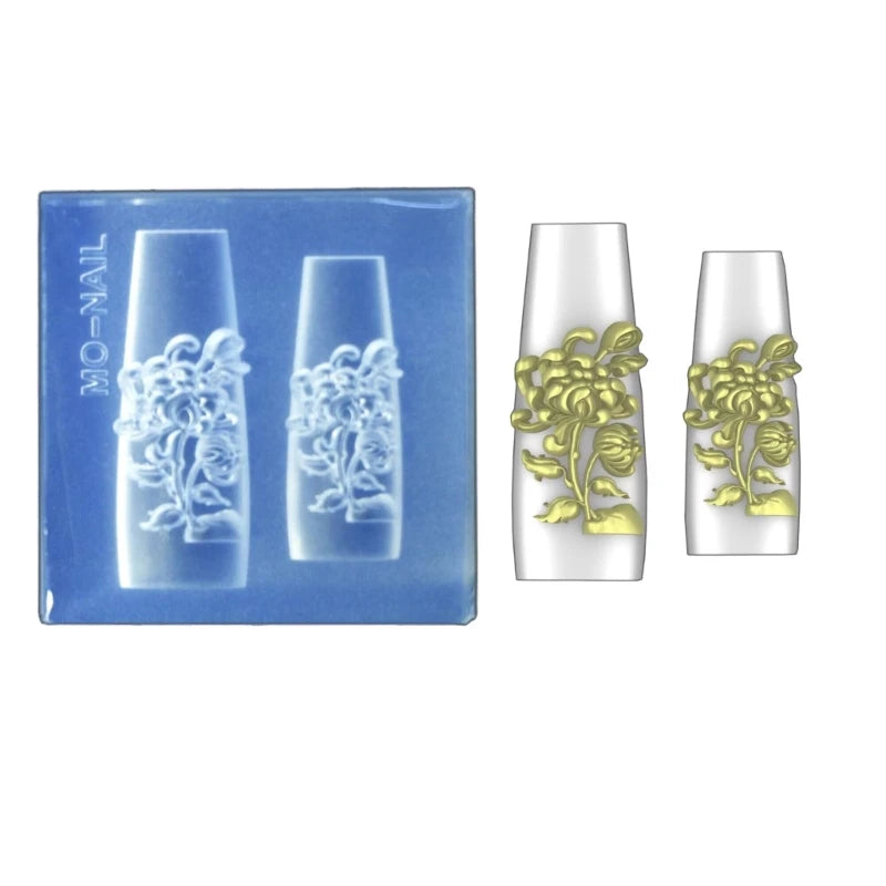 Butterfly- Embossing Silicone Mold Nail Art Carving Mold Suitable for Diy Nail Art Decor Supplies Nail Template Tool