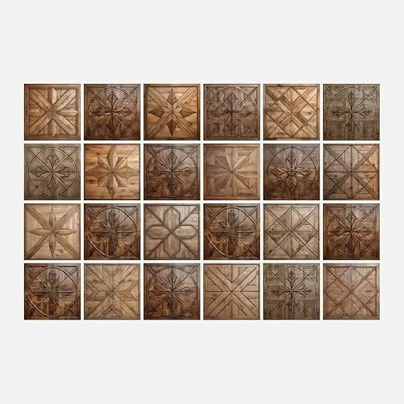 24 Piece Peel And Stick Tile Sticker Set For PVC Backsplash