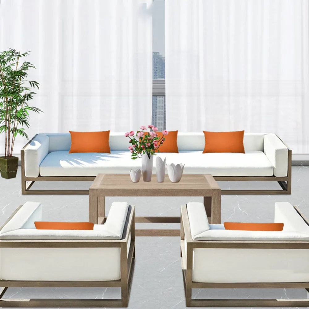 Modern Luxury 4-6 Person Aluminum Patio Coffee Set Sofa Coffee Table Combinatio Sectional Garden Sofas & Corner Sofa for Villas