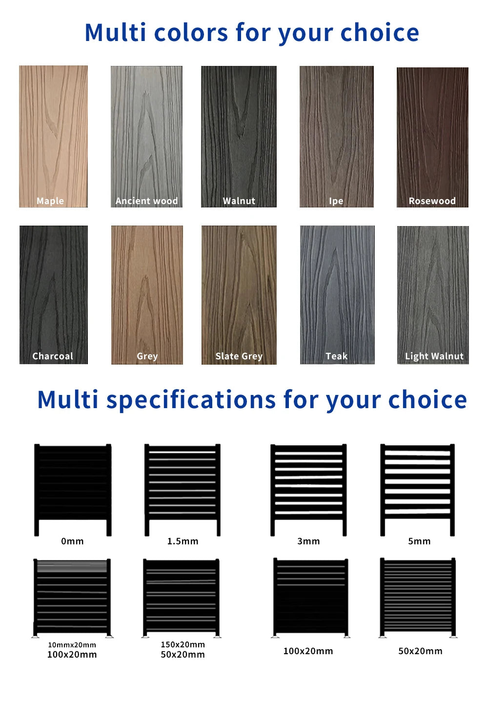 Popular Wood Plastic Composite Garden Fence Panel Aluminum Post Outdoor Decoration Privacy Slat Wall WPC Fence