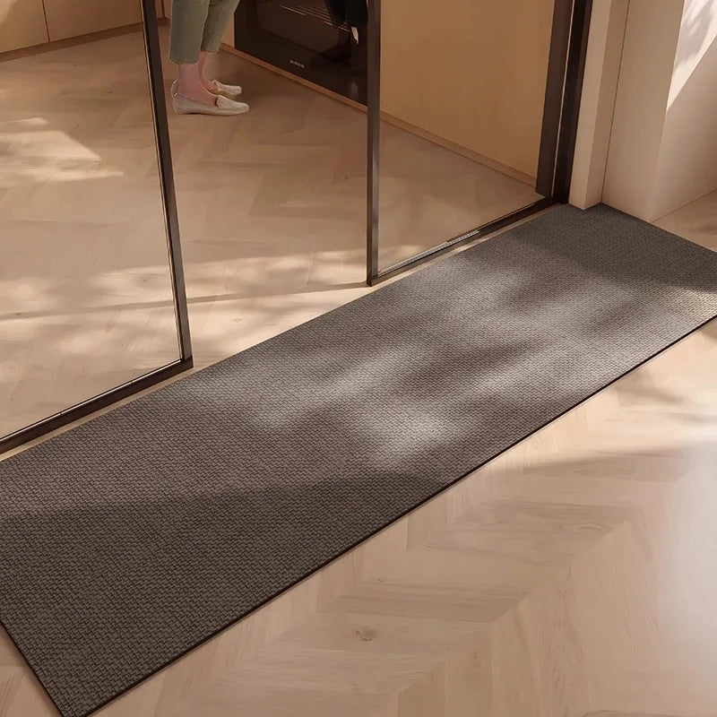 Kitchen Rug Waterproof Floor Mat Anti-slip Mats PVC Leather Carpet Black Carpets Minimalist Home Decor Rugs Alfombra De Cocina