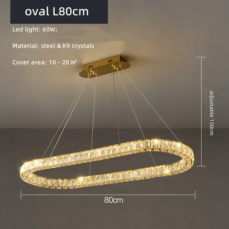 Modern Luxury Crystals Ceiling Lights Living Room Lustre Led Dimmable Chandelier Art Decor Led Ceiling Lamp Luminarias