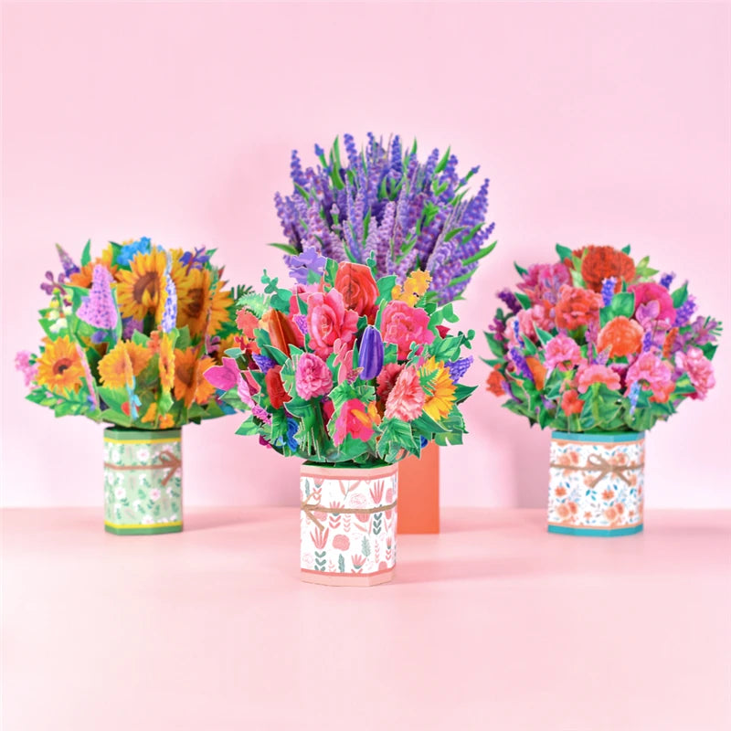 Magic Ants Pop Up Flower Card Flora 3D Greeting Card