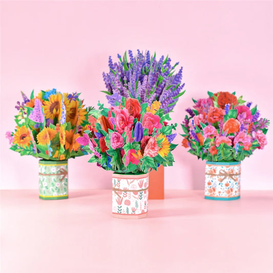 Magic Ants Pop Up Flower Card Flora 3D Greeting Card