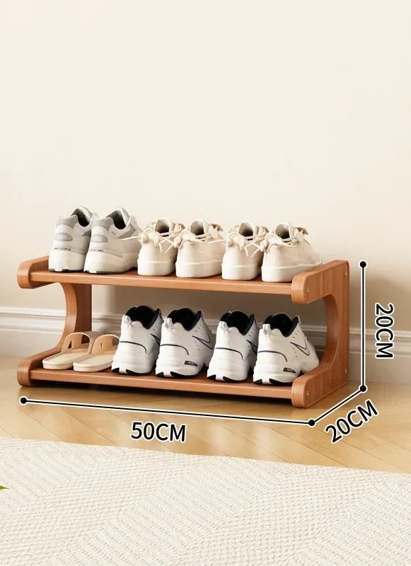Simple shoe rack for household use, wooden storage at the entrance, multi-layer dormitory storage at the entrance, storage rack