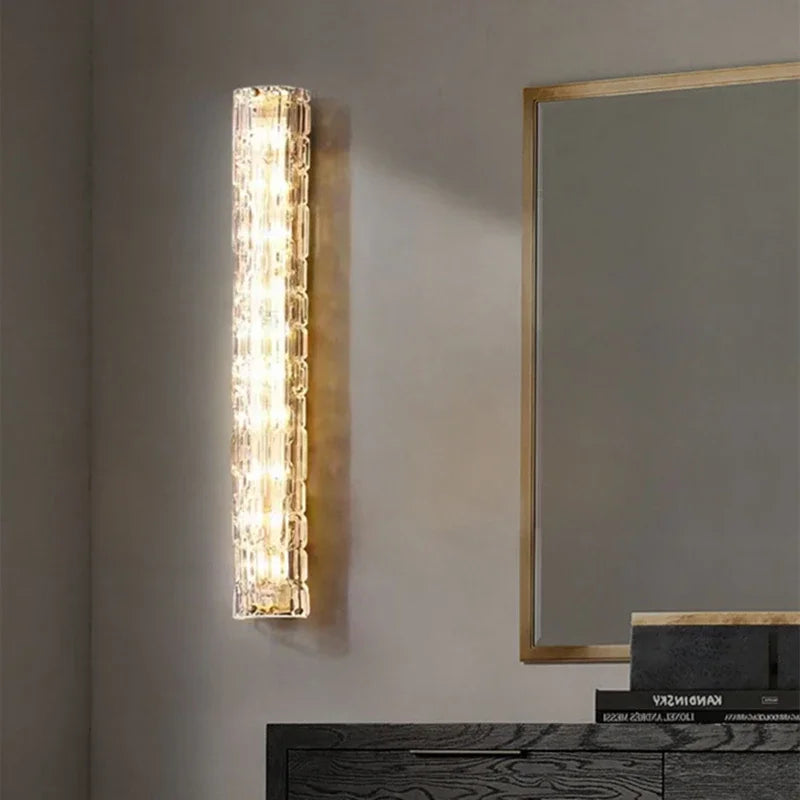 Postmodern Crystal Wall Lamp - Luxury Indoor Art Decor Light for Living Room, Staircase & Hallway Atmosphere Lighting