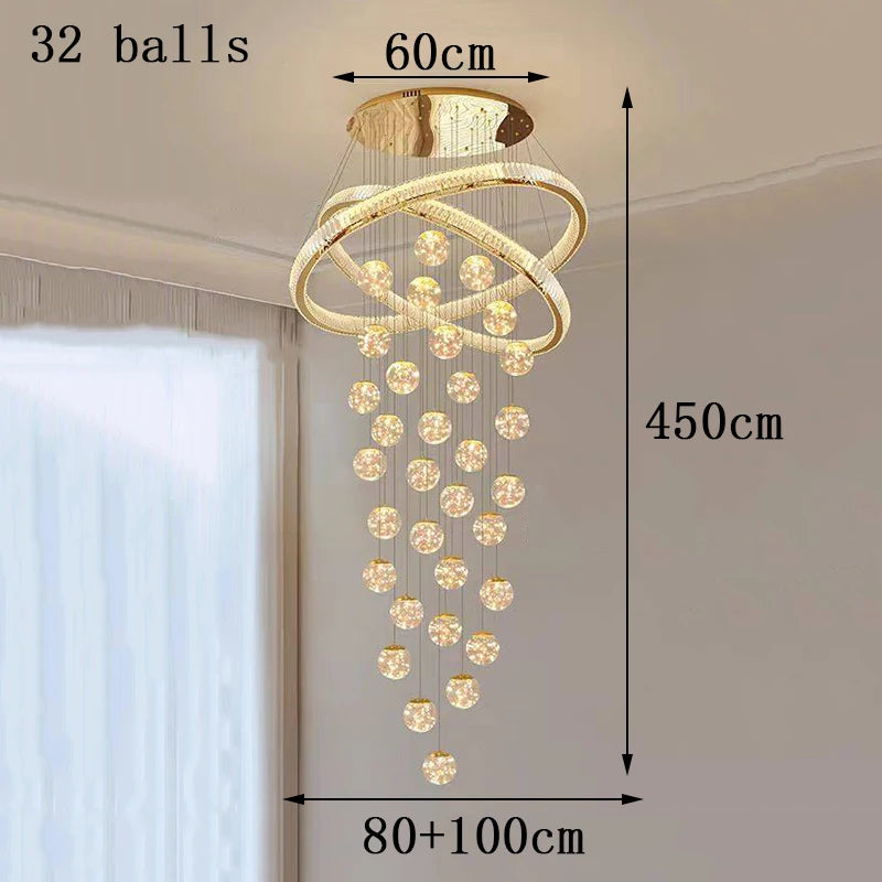 Home decorationPendant lights, luxury crystal living room chandelier, bedroom Pendant lamp, ceiling light, indoor lighting